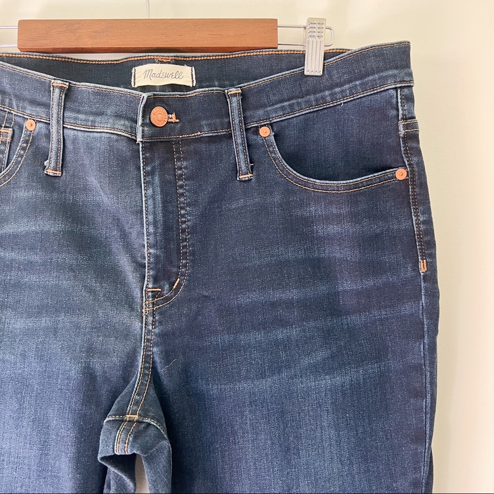 madewell | 9” high rise skinny dark blue wash 33P